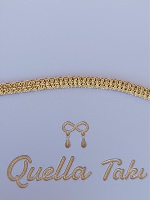 Quella Çelik Çift Yönlü Gold Kolye (40+5 Cm)