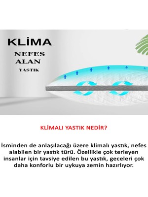 Tekstil Home Kapitoneli Klimalı Yastık %100 Silikon Nefes Alan Kumaş Beyaz