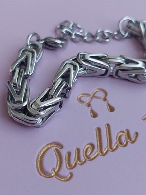 Quella Çelik Sık Geçmeli Silver Bileklik (17-22 cm)