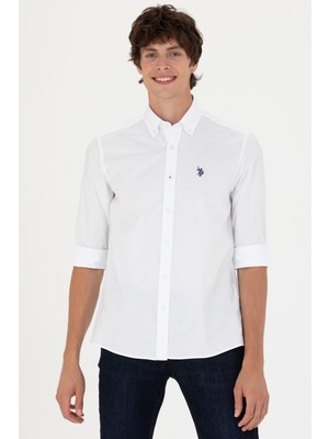 U.S. Polo Assn. Erkek Beyaz Basic Gömlek 50271291-VR013