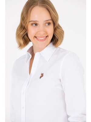 U.s. Polo Assn. Kadın Beyaz Basic Gömlek 50262888-VR013