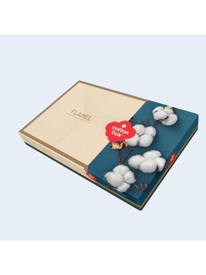 Cotton Box Flanel Nevresim Takımı Çift Kişilik Roof Yeşil