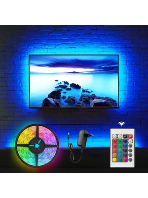 Handmade XL Televizyon Arkası Aydınlatma LED Sistemi Çok Renkli Uzaktan Kumandalı