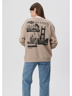 Mavi Kadın Bisiklet Yaka Bej Sweatshirt 1S10019-70364