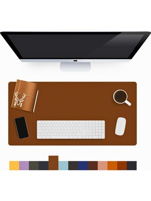 Modica Lindos - Deri Mat, Masa Pedi, Büyük Mouse Pad, Ofis Için Mat, Su Geçirmez Mat, Ofis ve Ev Için Deri Pedi, Gaming Masa Matı, Masaüstü Için Masa