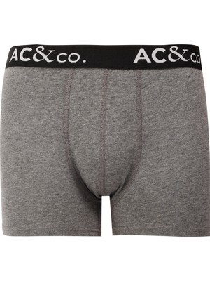 AC&Co / Altınyıldız Classics Erkek Siyah-Antrasit Pamuklu Esnek 3'lü Boxer Paketi