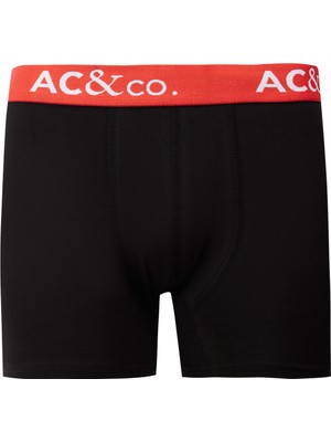 AC&Co / Altınyıldız Classics Erkek Siyah Pamuklu Esnek 3'lü Boxer Paketi