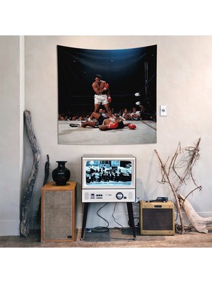 The Lucid Lab Muhammed Ali And Sonny Liston Usa 1965 Duvar Örtüsü - 135 cm x 135 cm