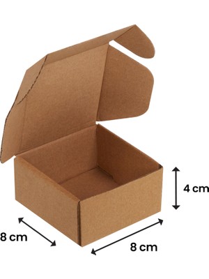 Packanya 8x8x4 cm Kilitli Kutular 100 Adet Dayanıklı Mukavva ile E-ticaret İçin Koruma