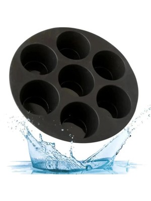 Holly Home Airfryer Silikon Pişirme Kalıbı Yuvarlak Kek Muffin Kalıbı 7 Bölmeli
