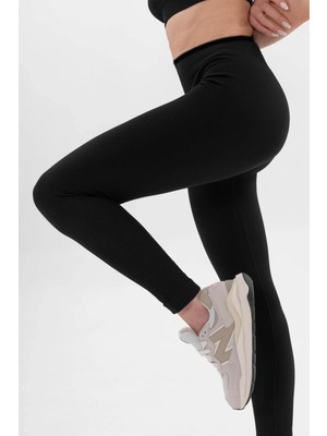 Cotonhause Kadın Ince Fitilli Thermal Içi Şardonlu Siyah Tayt 4347