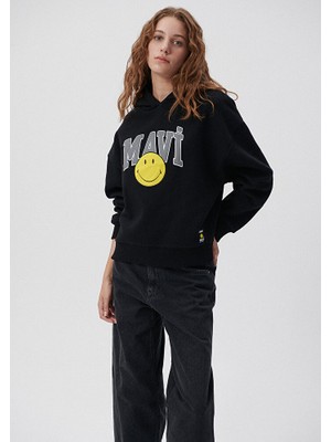 Mavi Kadın Mavi X Smiley Originals Siyah Sweatshirt 1S10038-900