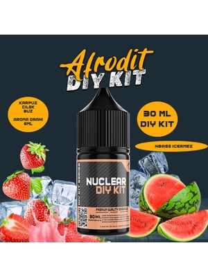 Nuclear Kimya Afrodit 30 ml Dıy Kit  Çilek Karpuz Buz Gıda Aroması 6  ml (Aroma Içerir )