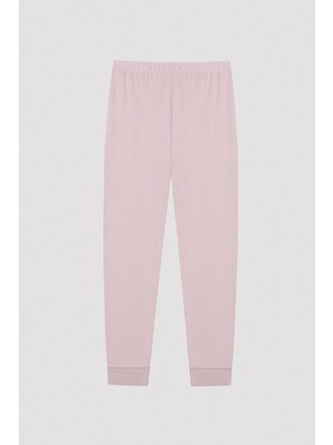 Penti Kız Çocuk Rabbit Uzun Kollu Pembe Pijama Takımı