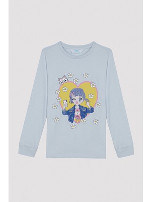 Penti Kız Çocuğu Anime Daisy Desenli 2 Li Pijama Takımı