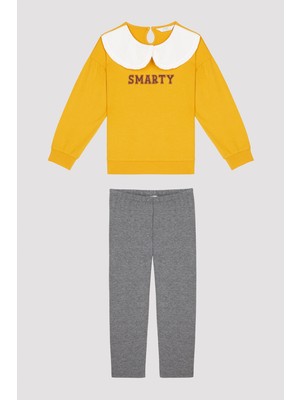 Penti Kız Çocuk Big Collar Uzun Kollu Pijama Takımı