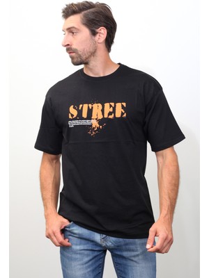 Sar-Esh Grafiti Stree Baskılı Oversize T-Shirt