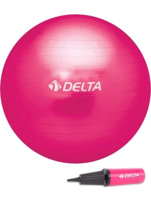 Delta 55 cm Fuşya Deluxe Pilates Topu Ve Çift Yönlü Pompa Seti