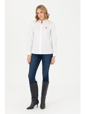U.s. Polo Assn. Kadın Beyaz Basic Gömlek 50276496-VR013