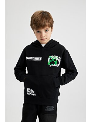 DeFacto Erkek Çocuk Minecraft Kapüşonlu Sweatshirt B3069A823WN