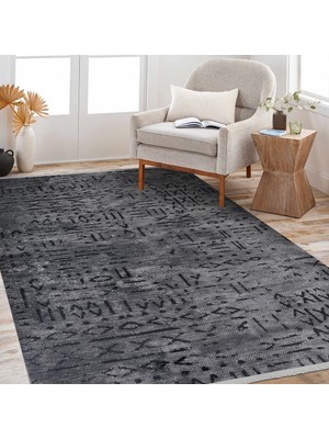 Halı Satıcısı Modern Şönil Kilim Antrasit