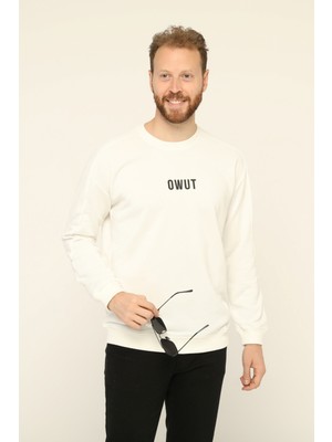 Owut Collection Bisiklet Yaka Baskılı Sweatshirt