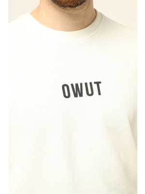 Owut Collection Bisiklet Yaka Baskılı Sweatshirt