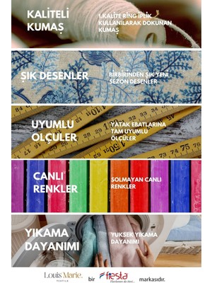 Louis Marie | Çift Kişilik | Pamuk| 4 Parça | Nevresim Takımı | Veins