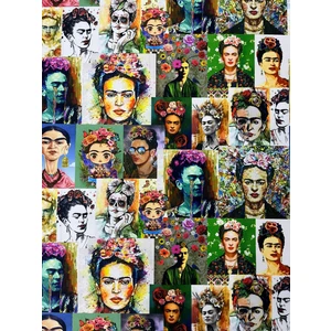 Enesar Home Kahlo Etnik Desenli Kumaş Dijital Baskı Döşemelik Kumaş