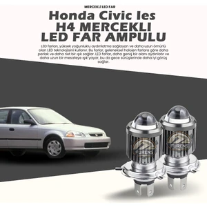 STS Oto Aksesuar Honda Civic Ies Mercek LED Xenon Uzun - Kısa Çift Renk