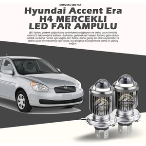 Hyundai Accent Era Mercek LED Xenon Uzun - Kısa Çift Renk Şimşek Etkili