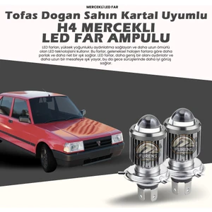 STS Oto Aksesuar Tofaş Dogan Şahin Kartal Uyumlu Mercek LED Xenon Çift Renk Şimşek Etkili