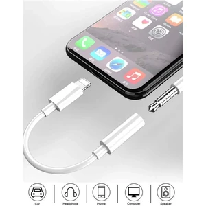 Apple Iphone 13 12 11 x 8 7 Plus Ipad Lightning Uyumlu Kulaklık Çevirici Aux Dönüştürücü Ara Kablosu