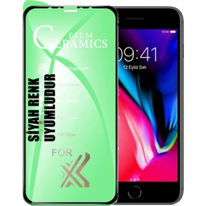 iPhone 7 Plus Ekran Koruyucu 9d Seramik Nano Tam Kaplayan Kavisli Iphone 7 Plus-Siyah