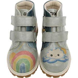 Çocuk Vegan Deri Turkuaz Uzun Bot - Sometimes Maybe Good Tasarım