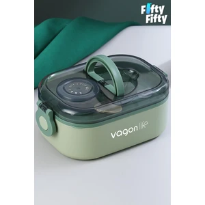 550 ml Tek Kat Paslanmaz Çelik Bento Lunch Box Yeni Nesil Sefer Tası-Sos Kaseli MODEL-A51-