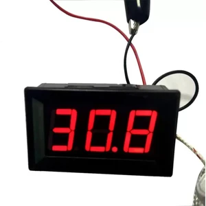 Endüstriyel Kırmızı LED Ekranlı 12V -50C/110 C Dijital Termometre