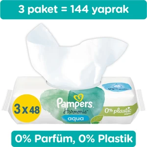 Harmonie Aqua Islak Mendil 3’lü paket 144’lü Islak Mendil