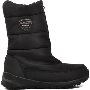 Z7447 Tekstil Siyah Içi Kürklü Su Geçirmez Kadın Kar Botu