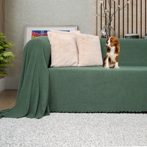 Latuda Concept Kaymaz Koltuk Örtüsü Çift Taraflı Mikrofiber Şönil 175x300 cm Yeşil – Kedi Köpek ve Çocuk Dostu
