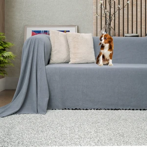 Latuda Concept Kaymaz Koltuk Örtüsü Çift Taraflı Mikrofiber Şönil 175x300 cm Gri – Kedi Köpek ve Çocuk Dostu