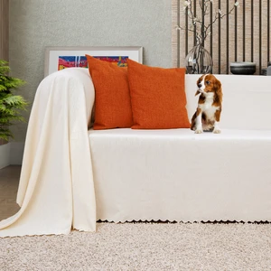 Latuda Concept Kaymaz Koltuk Örtüsü Çift Taraflı Mikrofiber Şönil 175x300 cm Ekru – Kedi Köpek ve Çocuk Dostu