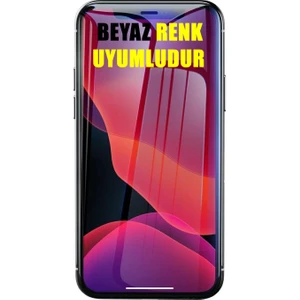 Apple iPhone 8 Ekran Koruyucu 6d Premium Seri Full Büyük Kavisli Apple iPhone 8-Beyaz