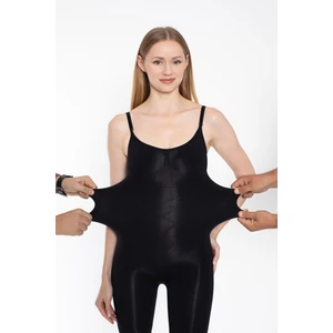 Shapewear Bel Bacak Göğüs Basen Toparlayıcı Askılı Inceltici Tüm Vücut Korsesi Tam Boy Siyah Korse