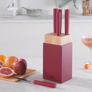 Viego 6 Parça Standlı Bıçak Seti Red