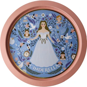EE163-U9 Tales Cinderella Desenli Yuvarlak Tepsi 36 cm