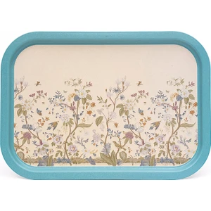 EE164-9F Botanica Blue Desenli Dikdörtgen Tepsi 29X40 cm