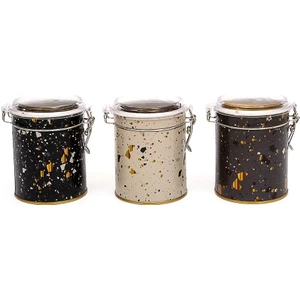 ERB19U4 Silindir Saklama Kabı Kilitli Ø90 3 Lü Set, Terrazzo