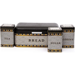 Erb08u1 Menteşeli Ekmek Kutusu 4 Lü Set, Mosaic