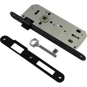 Dooraks Oda Kapısı Kilidi Oval Ayna 40 mm Mat Siyah